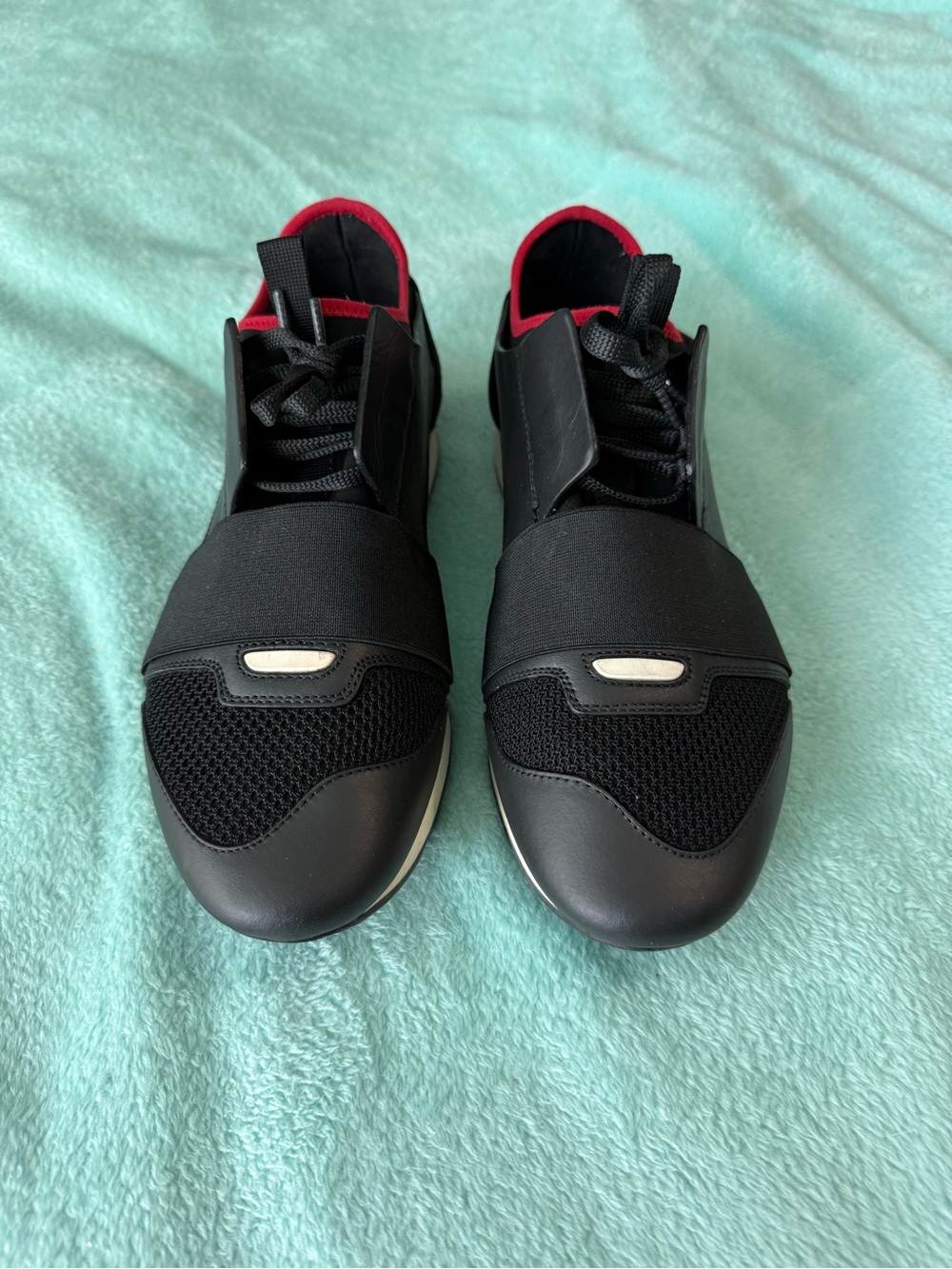 Balenciaga Race Runner Sneakers - Black/Red/white - Men’s size US 8 EU 41